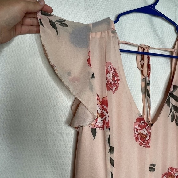 NEW ROW A Pink Floral Backless Maxi Dress Size XXL - Picture 8 of 13